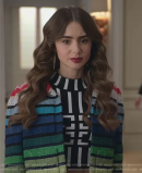 Lily Collins Emily in Paris S02 Rainbow Jacket