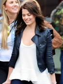 Margot Robbie Biker Leather Jacket