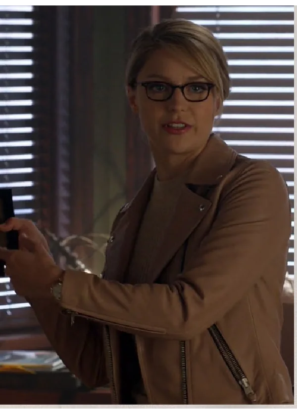 Melissa Benoist Supergirl Leather Jacket 1 Melissa Benoist Supergirl Leather Jacket-1