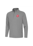 Men's Atlanta Hawks Antigua Black Twine Quarter-Zip Top