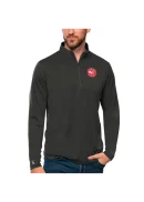 Men's Atlanta Hawks Antigua Charcoal Tribute Quarter-Zip Pullover Top