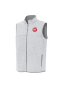 Men's Atlanta Hawks Antigua Heather Gray Fortune Full-Zip Vest
