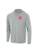 Men's Atlanta Hawks Antigua Heather Gray Tidy Quarter-Zip Hoodie