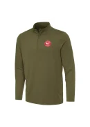 Men's Atlanta Hawks Antigua Olive Reprocess Quarter-Zip Top