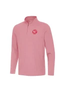 Men's Atlanta Hawks Antigua Red Twine Quarter-Zip Top