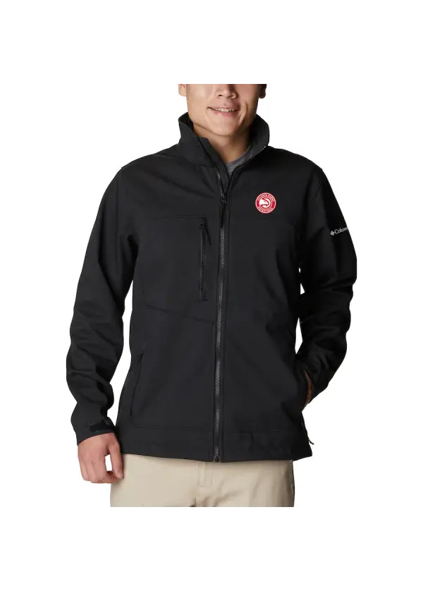Men's Atlanta Hawks Columbia Black Ascender II Full-Zip Jacket 1 Men's Atlanta Hawks Columbia Black Ascender II Full-Zip Jacket