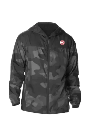 Men's Atlanta Hawks Columbia Black Camo Flash Challenger Windbreaker Full-Zip Jacket