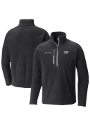 Men's Atlanta Hawks Columbia Black Fast Trek III Half-Zip Fleece Pullover