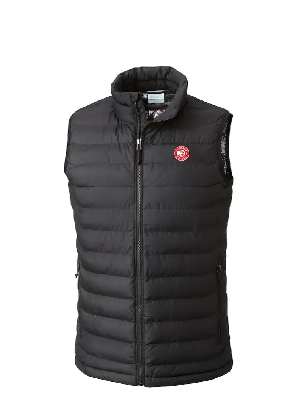 Men's Atlanta Hawks Columbia Black Powder Lite Omni-Heat Reflective Full-Zip Vest 1 Men's Hawks Columbia Black Omni-Heat Full-Zip Vest