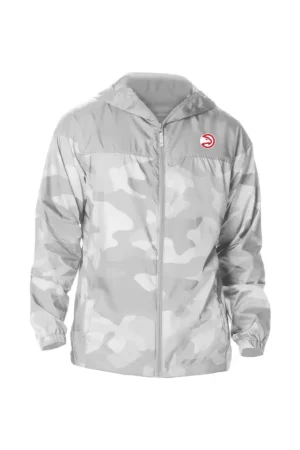 Men's Atlanta Hawks Columbia Gray Camo Flash Challenger Windbreaker Full-Zip Jacket