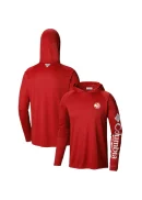 Men's Atlanta Hawks Columbia Red Terminal Tackle Long Sleeve Hoodie T-Shirt