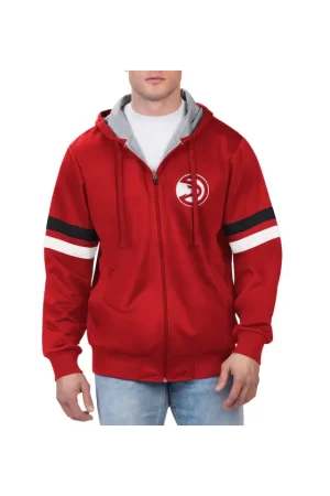 Men's Atlanta Hawks G-III Sports by Carl Banks Red Contender Full-Zip Hoodie Jacket