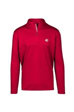 Men's Atlanta Hawks Levelwear Red Truth Insignia Core Quarter-Zip Pullover Top