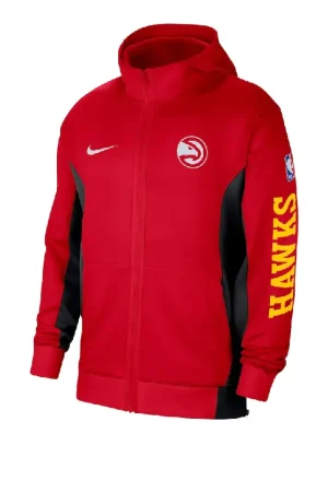 Men's Atlanta Hawks Nike Red 2023/24 Authentic Showtime Full-Zip Hoodie