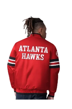 Men's Atlanta Hawks Fanatics Red/Black Anorak Windbreaker Half-Zip Hoodie Jacket