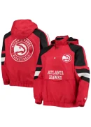 Men's Atlanta Hawks Starter Red/Black The Pro II Half-Zip Jacket