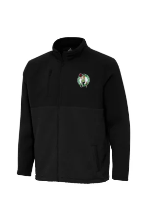 Men's Boston Celtics Antigua Black Daily Fused Full-Zip Jacket