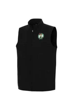 Men's Boston Celtics Antigua Black Regard Full-Zip Vest