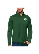 Men's Boston Celtics Antigua Green Team Tribute Quarter-Zip Pullover Top