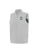 Men's Boston Celtics Antigua Heather Gray Brisk Full-Zip Vest