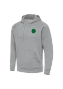 Men's Boston Celtics Antigua Heather Gray St. Patrick's Day Victory Raglan Pullover Hoodie