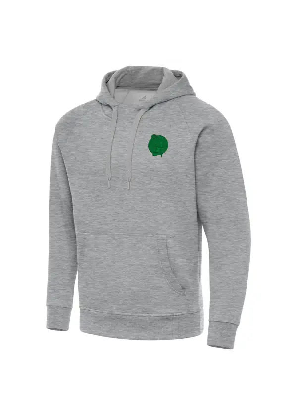 Men's Boston Celtics Antigua Heather Gray St. Patrick's Day Victory Raglan Pullover Hoodie 1 Men's Boston Celtics Antigua Heather Gray St. Patrick's Day Victory Raglan Pullover Hoodie
