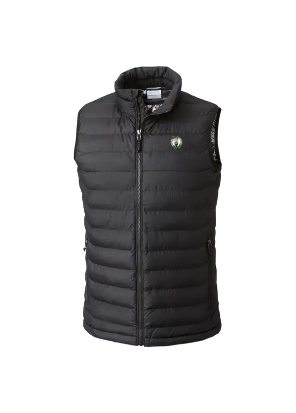 Men's Boston Celtics Columbia Black Powder Lite Omni-Heat Reflective Full-Zip Vest 1 Men's Boston Celtics Columbia Black Powder Lite Omni-Heat Reflective Full-Zip Vest