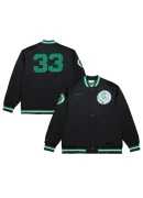 Men's Celtics Larry Bird Legends Satin Snap Jacket