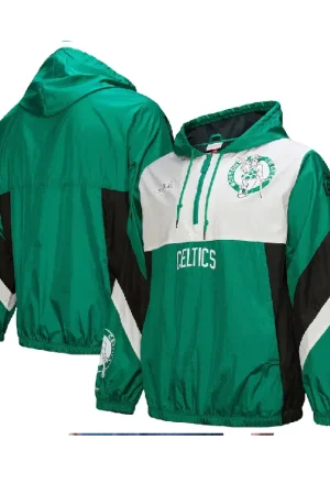 Men's Celtics Green Hardwood Classics Windbreaker