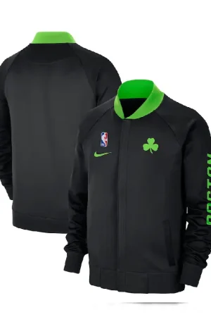 Men's Boston Celtics Nike Black 2024/25 City Edition Authentic Showtime Performance Full-Zip Jacket