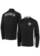 Men's Brooklyn Nets Fanatics Black Exclusive Mock Neck Full-Zip Jacket