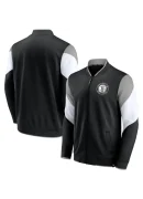 Men's Nets Fanatics Black/Gray Full-Zip Jacket