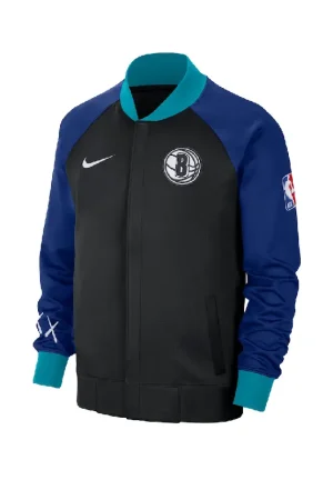 Men's Brooklyn Nets Nike Black 2023/24 City Edition Authentic Showtime Performance Raglan Full-Zip Jacket