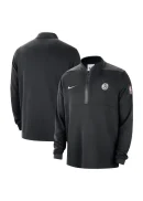 Men's Brooklyn Nets Nike Black 202425 Courtside Performance Half-Zip Top