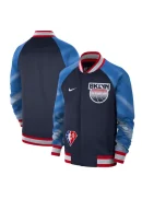 Men's Brooklyn Nets Nike Navy/Red 2021/22 City Edition Therma Flex Showtime Full-Zip Bomber Jacket