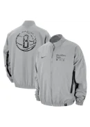en's Brooklyn Nets Nike Silver Courtside Vintage Warmup Full-Zip Jacket