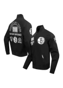 Men's Brooklyn Nets Pro Standard Black Area Code Twill Full-Zip Jacket