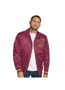 Men's Cavs Tommy Jeans Wine Varsity Snap Jacket