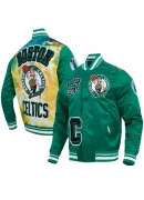 Men's Celtics Pro Standard Green Satin Snap Jacket