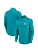 Men's Hornets Aqua Lightweight Quarter-Zip Pullover