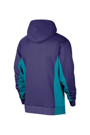 Men's Charlotte Hornets Jordan Brand Purple 2023/24 Authentic Showtime Full-Zip Hoodie