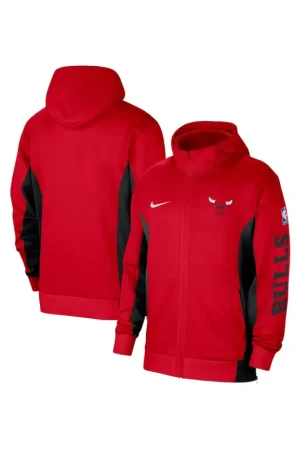 Men's Bulls Nike 2023/24 Showtime Full-Zip Hoodie
