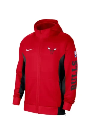 Men's Chicago Bulls Nike Red 2023/24 Authentic Showtime Full-Zip Hoodie
