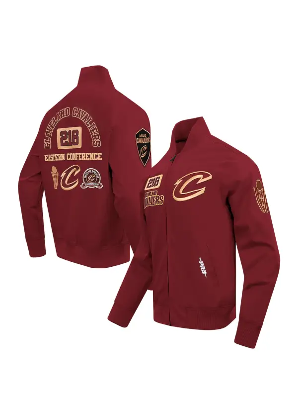 Men's Cleveland Cavaliers Pro Standard Wine Area Code Full-Zip Jacket 1 Men's Cavaliers Wine Area Code Full-Zip Jacket