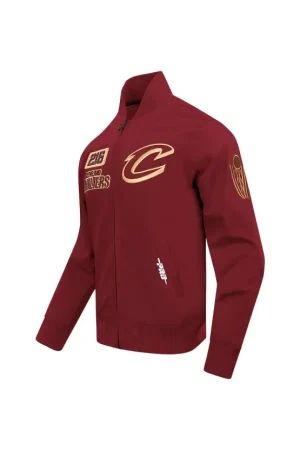 Men's Cleveland Cavaliers Pro Standard Wine Area Code Full-Zip Jacket
