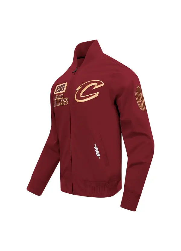 Men's Cleveland Cavaliers Pro Standard Wine Area Code Full-Zip Jacket 2 Men's Cavaliers Wine Area Code Full-Zip Jacket