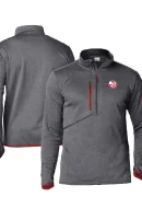 Men's Hawks Columbia Gray Park View Half-Zip Top