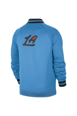 Men's LA Clippers Nike Light Blue 2024/25 City Edition Authentic Showtime Performance Full-Zip Jacket