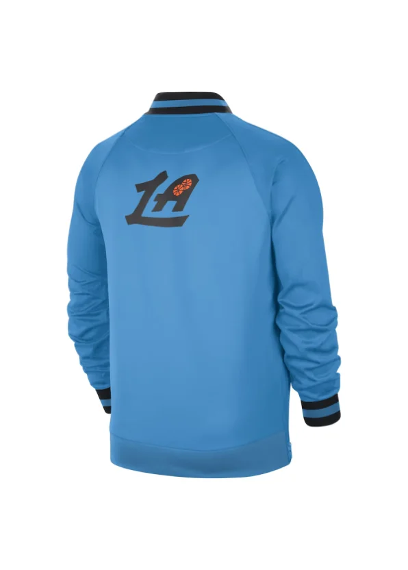 Men's LA Clippers Nike Light Blue 2024/25 City Edition Authentic Showtime Performance Full-Zip Jacket 2 Men's LA Clippers Nike Light Blue 2024/25 City Edition Authentic Showtime Performance Full-Zip Jacket - Image 2