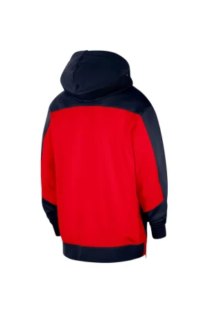 Men's LA Clippers Nike Navy Authentic On-Court Showtime Performance Full-Zip Hoodie